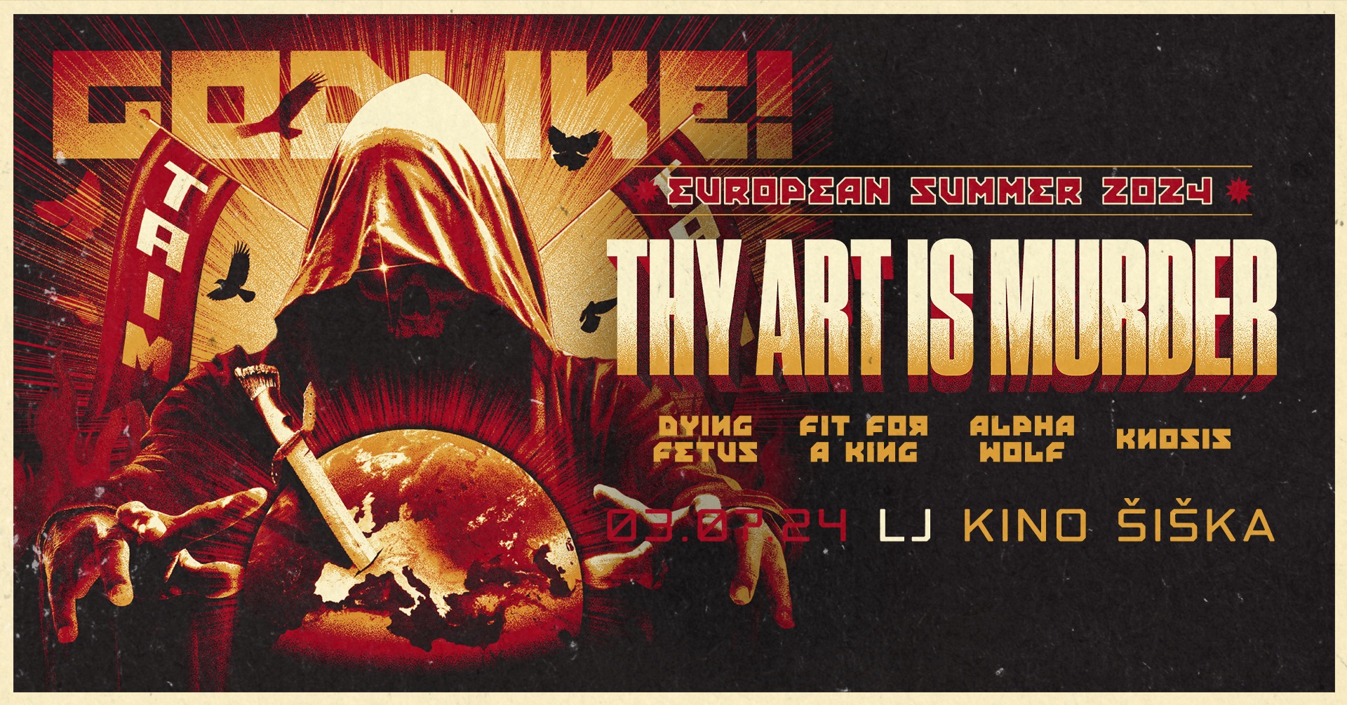 Thy Art is Murder, Dying Fetus, FFAK, Alpha Wolf, Knosis – Kino Šiška